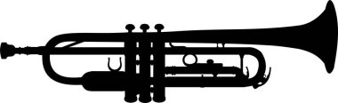 Basit düz trompet vektör çizimi