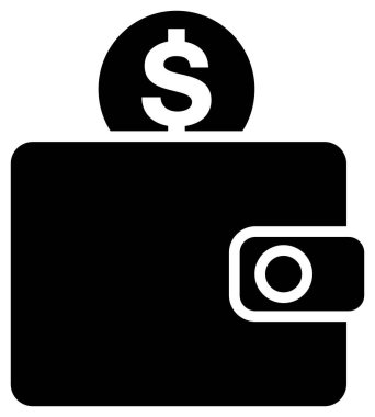 Basit düz para dolar vektör simgesi