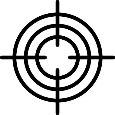 hedef hedef simgesi. Basit çizgi resimlemesi