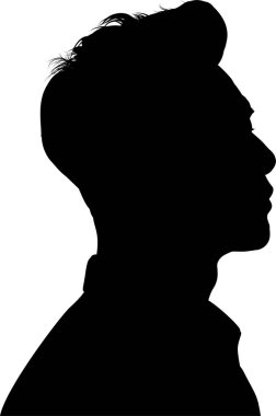 Beyaz arka planda izole edilmiş siyah çocuk silueti, vektör silueti 