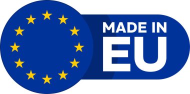 Avrupa Birliği etiketli vektör illüstrasyonunda üretildi