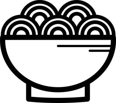 Yuvarlak erişteyle doldurulmuş basit bir kase.