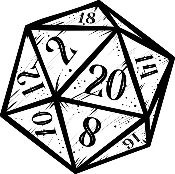 Retro zar simgesi, şık vektör illüstrasyonu 