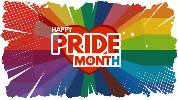 Gurur ayı için vektör illüstrasyonu. gökkuşağı bayrağı