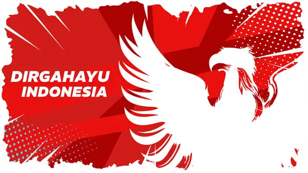 Endonezya fikir günü afişi, vektör illüstrasyonu. 17 Ağustos