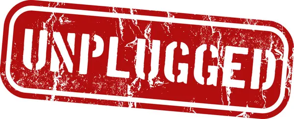 fişi çekilmiş grunge pul vektör çizimi