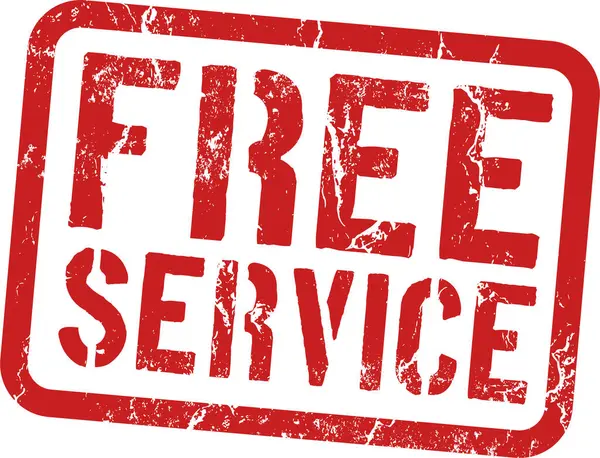 ücretsiz servis etiketi vektör illüstrasyonu