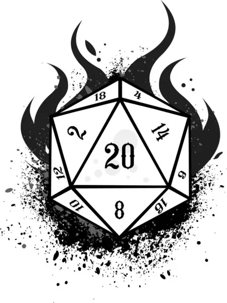 Retro zar simgesi, şık vektör illüstrasyonu 