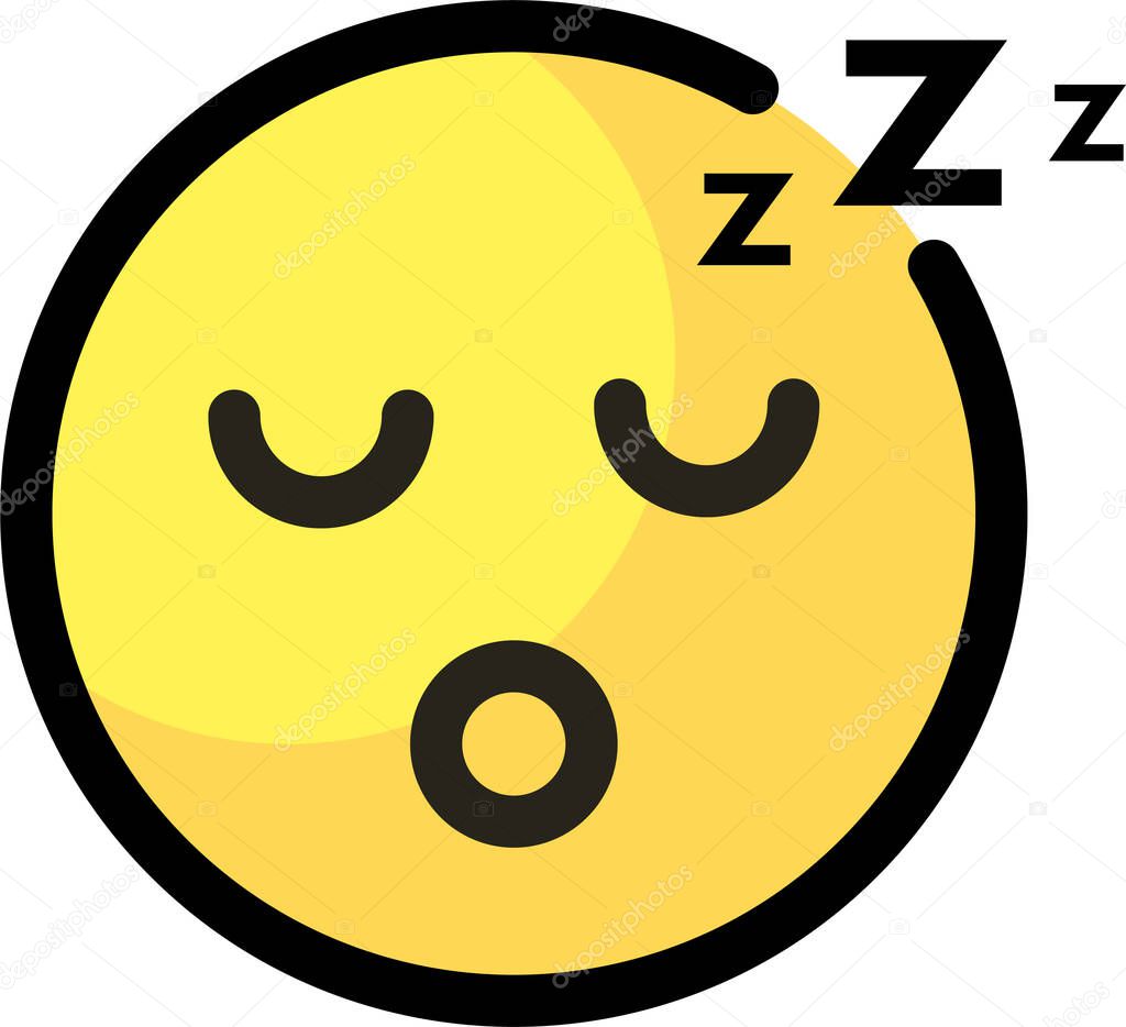 Emoji Face Icon, Modern Illustration on White Background