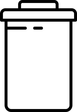 Çöp kutusu simgesi. vektör illüstrasyonu