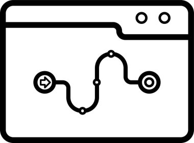 Web simgesi, basit vektör illüstrasyonu