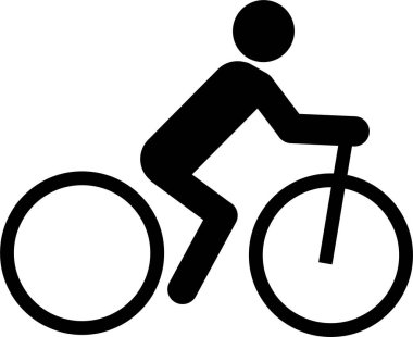 ana hatlı biçim vektör illüstrasyon tasarımında bisiklet simgesi