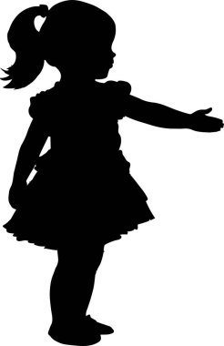 El siluetine uzanan genç bir kız