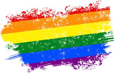 Gurur ayı için vektör illüstrasyonu. gökkuşağı bayrağı