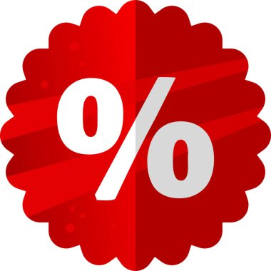 indirimli web simgesi basit vektör illüstrasyonu