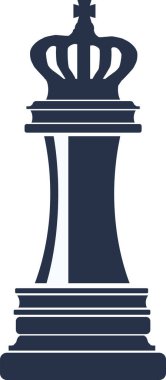 Satranç kralı simgesi düz stil