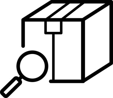 kutu teslim lojistik simgesi ana hat biçimi, vektör illüstrasyonu