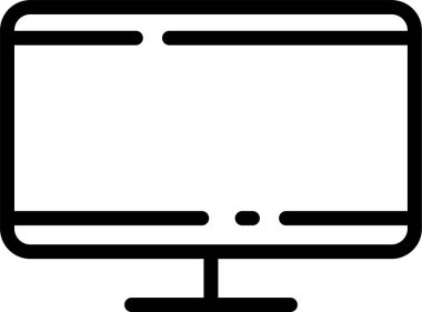 bilgisayar monitörü, web simgesi basit illüstrasyon