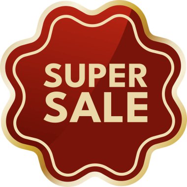 süper satış etiketi vektör illüstrasyonu