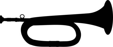 Trompet ikonu. Basit bir çizim. Web tasarımı için vektör sembolü