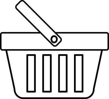 ecommerce sepeti işareti, beyaz arkaplanda alışveriş simgesi 