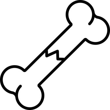 Sivri uçlu basit kırık kemik simgesi