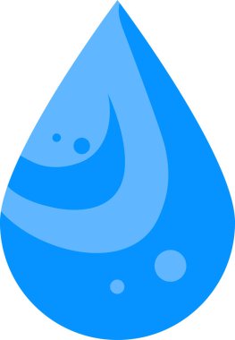 Soyut dairesel desenlere sahip mavi su damlası