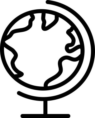 Dünya 'yı tasvir eden bir kürenin tasviri..