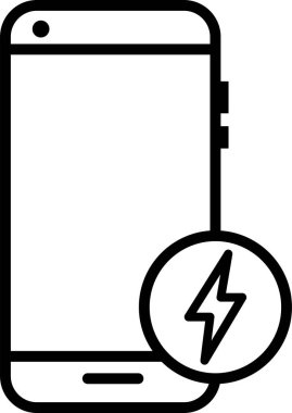 Beyaz arka plan üzerinde vektör illüstrasyon izole modern smartphone simgesi