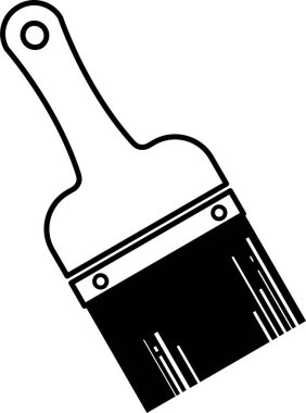 boya fırçası ikonu. Basit resimleme 