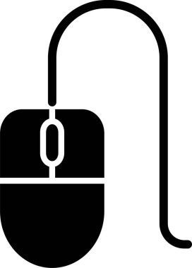 Beyaz üzerinde bilgisayar fare simgesi vektör çizimi 