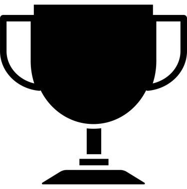 Beyaz üzerinde kupa simgesi vektör illüstrasyonuName 