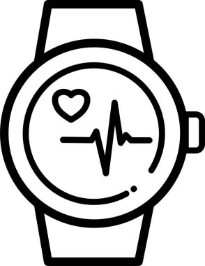 kalp saati, kullanışlı modern vektör simgesi