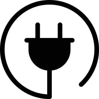 elektrik dolgu simgesi, vektör illüstrasyonu