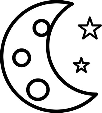 Beyaz arka plan üzerinde vektör illüstrasyon izole ay simge