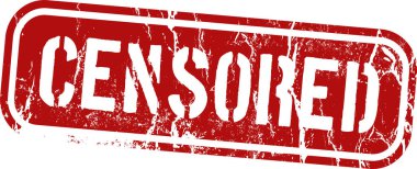 Sansürlenmiş grunge pul vektör çizimi