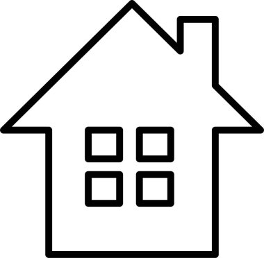 özet biçiminde düz ev simgesi