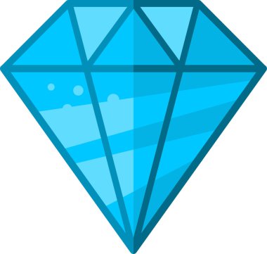 Parlak mavi elmas geometrik ışık şekillerini yansıtıyor