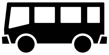 düz ulaşım simgesi vektör illüstrasyonu