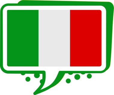 İtalyanca konuşma balonu, ağ için basit doğrusal resim