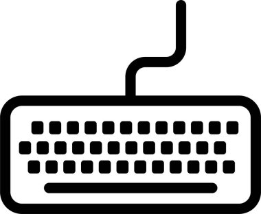 Bilgisayar klavyesi. Web simgesi basit tasarım