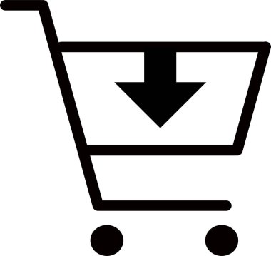 ecommerce sepeti işareti, beyaz arkaplanda alışveriş simgesi 