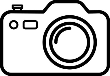 Fotoğraf makinası. Web simgesi basit illüstrasyon