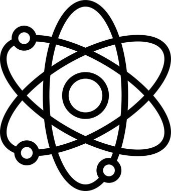 atom. Web simgesi basit illüstrasyon