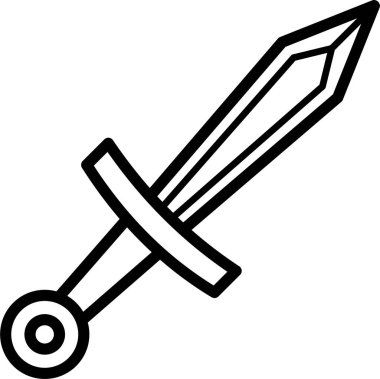 kılıç simgesi modern vektör illüstrasyonu