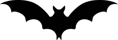 Beyaz arkaplanda yarasa ağ simgesi, vektör illüstrasyonu 