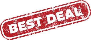 En iyi anlaşma grunge pul vektör çizimi