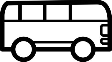 bus toplu taşıma simgesi ana hat biçiminde