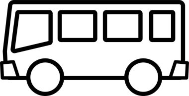 Otobüs. Web simgesi basit illüstrasyon