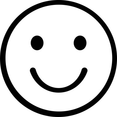 Emoji Face Simgesi, Beyaz Arkaplan Modern Görüntü 